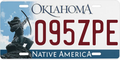 OK license plate 095ZPE