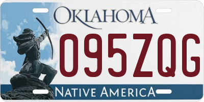 OK license plate 095ZQG