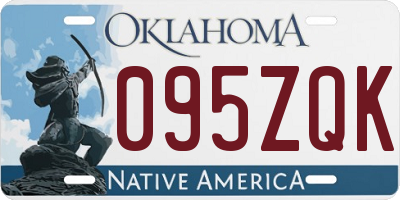 OK license plate 095ZQK