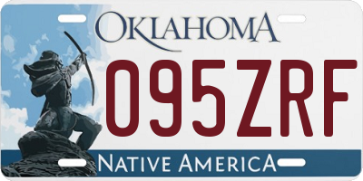 OK license plate 095ZRF