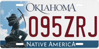 OK license plate 095ZRJ