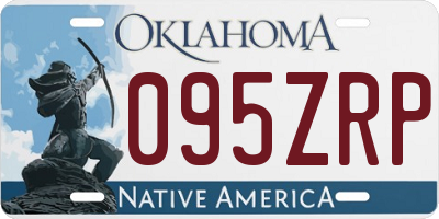 OK license plate 095ZRP