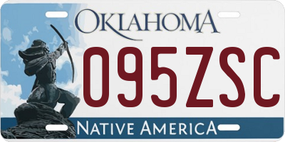 OK license plate 095ZSC