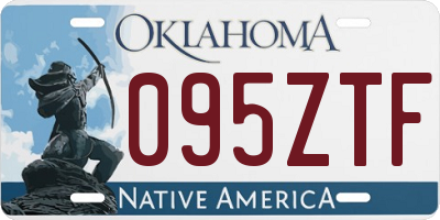 OK license plate 095ZTF