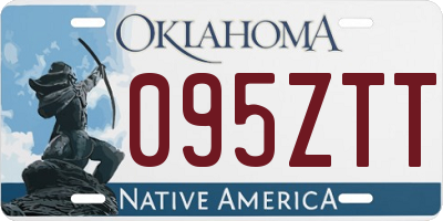 OK license plate 095ZTT