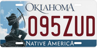 OK license plate 095ZUD