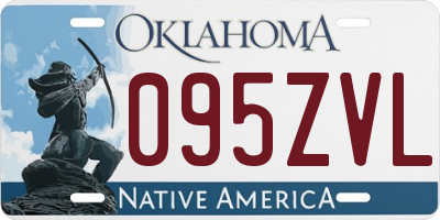 OK license plate 095ZVL
