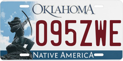 OK license plate 095ZWE