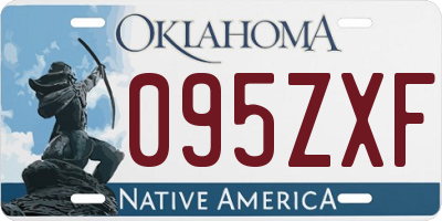 OK license plate 095ZXF