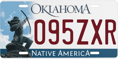 OK license plate 095ZXR