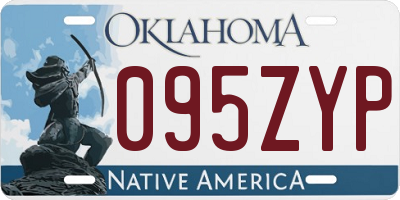 OK license plate 095ZYP