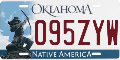 OK license plate 095ZYW