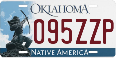 OK license plate 095ZZP