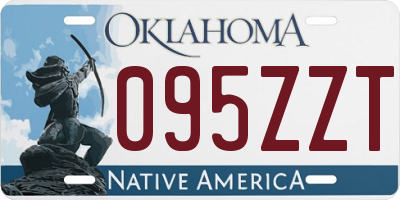 OK license plate 095ZZT