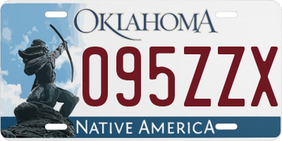 OK license plate 095ZZX