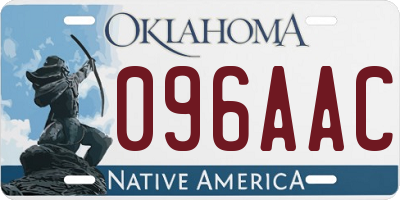 OK license plate 096AAC