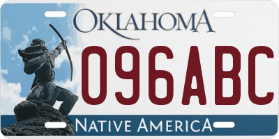 OK license plate 096ABC