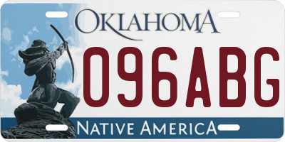 OK license plate 096ABG