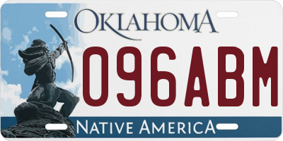 OK license plate 096ABM