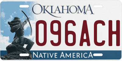 OK license plate 096ACH