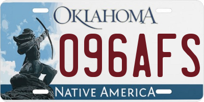 OK license plate 096AFS