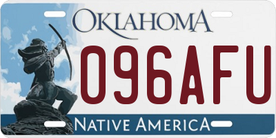 OK license plate 096AFU