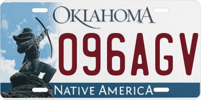 OK license plate 096AGV