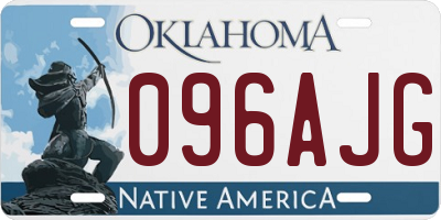 OK license plate 096AJG