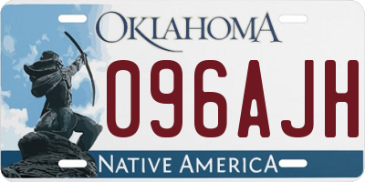 OK license plate 096AJH
