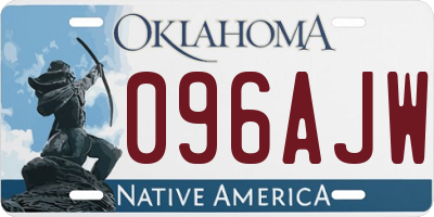 OK license plate 096AJW