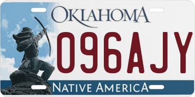 OK license plate 096AJY