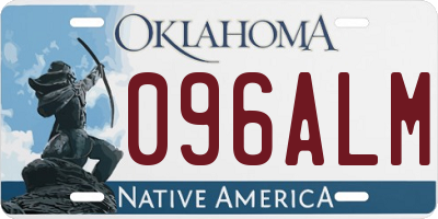 OK license plate 096ALM