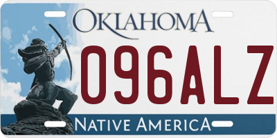 OK license plate 096ALZ