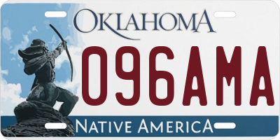 OK license plate 096AMA