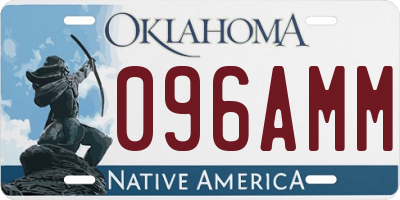 OK license plate 096AMM