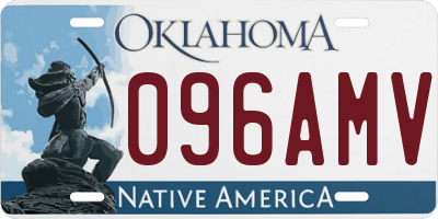 OK license plate 096AMV