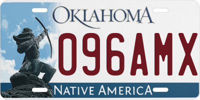 OK license plate 096AMX