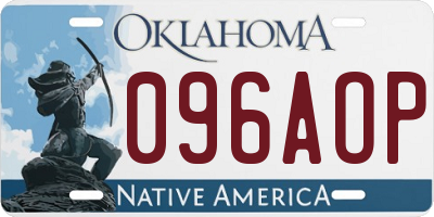 OK license plate 096AOP