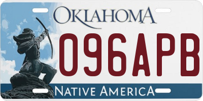 OK license plate 096APB
