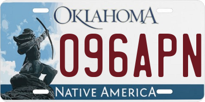 OK license plate 096APN
