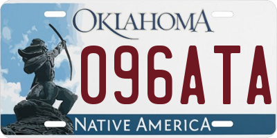 OK license plate 096ATA