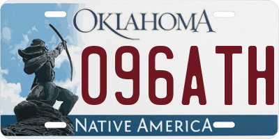 OK license plate 096ATH