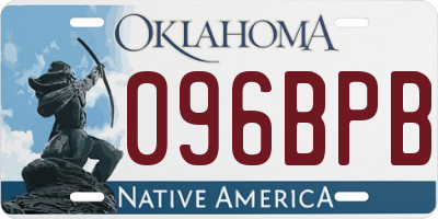 OK license plate 096BPB