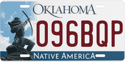 OK license plate 096BQP