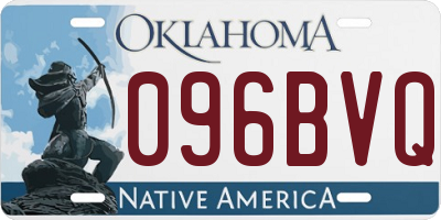 OK license plate 096BVQ