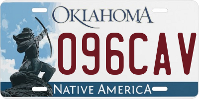 OK license plate 096CAV