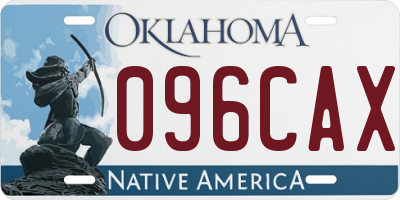 OK license plate 096CAX
