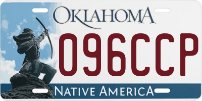 OK license plate 096CCP
