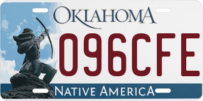 OK license plate 096CFE