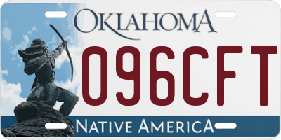OK license plate 096CFT